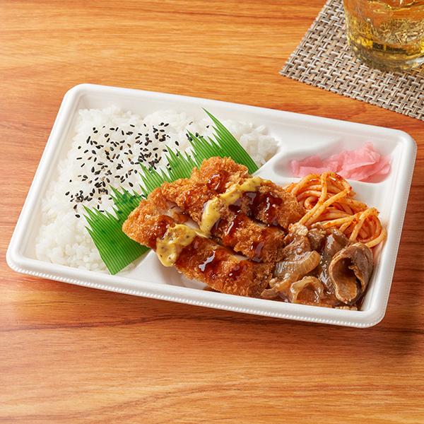 チキンカツ&豚焼肉弁当