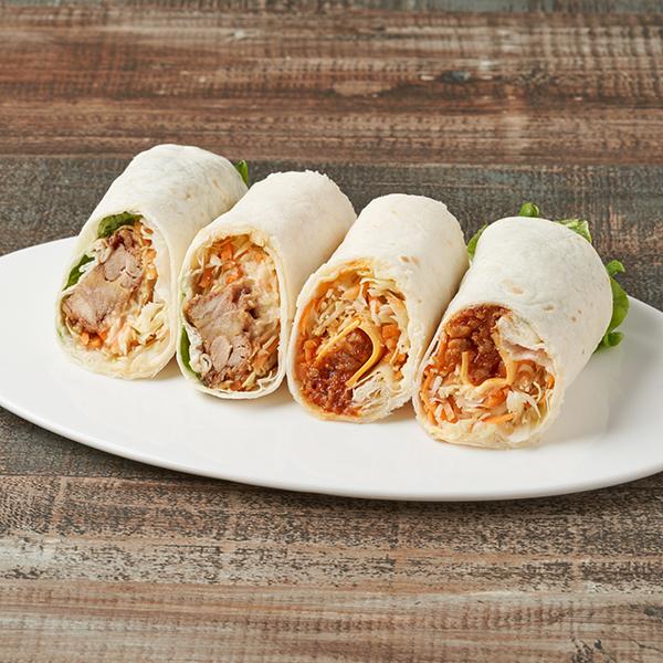 トルティーヤタルタルチキンとタコス風ミート