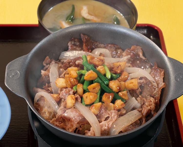 にんにく牛バラ焼定食