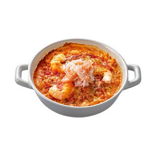 紅ずわい蟹と海老の贅沢トマトクリームドリア