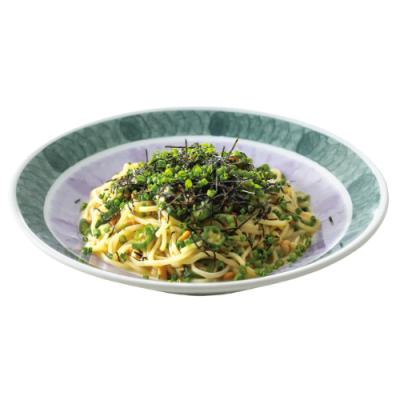 １３納豆とオクラのとろとろパスタ